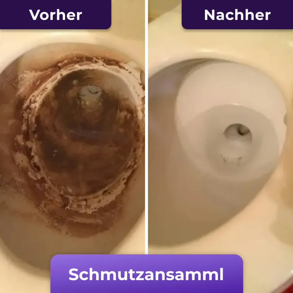 FizzClean Ergebnis Toilette Kalk Rost entfernen
